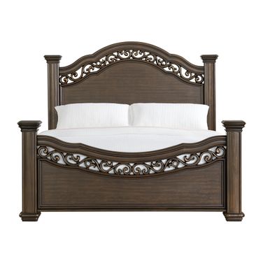 Rosalinda King Panel Bed In Mahogany