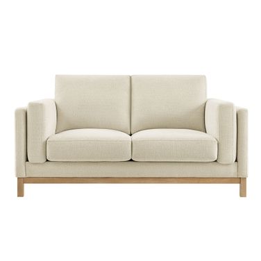 Roscoe 63 Inch Fabric Loveseat In Ivory