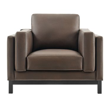 Roscoe Vegan Leather Armchair In Espresso