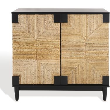 Roseanne Banana Stem Nightstand In Black and Natural