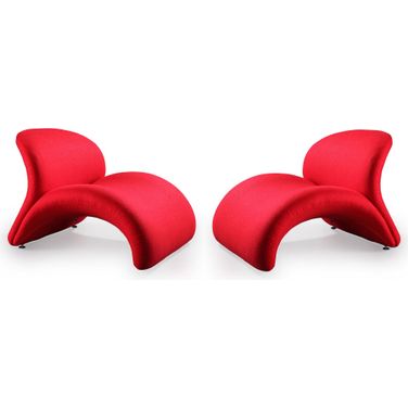 Rosebud Accent Chair in Red (Set of 2)