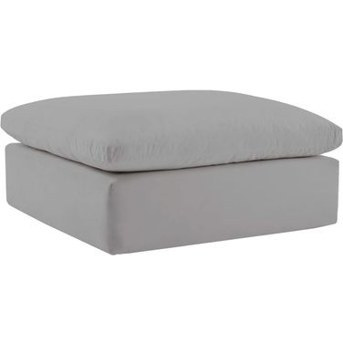 Rosedale Grey Velvet Ottoman