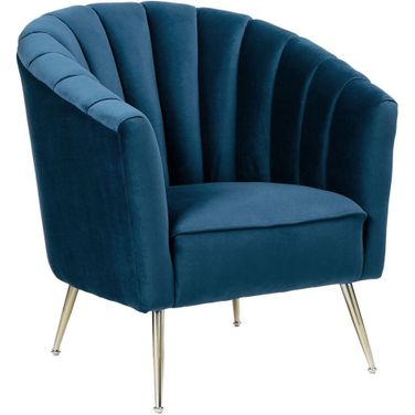 Rosemont Accent Chair in Blue and Gold