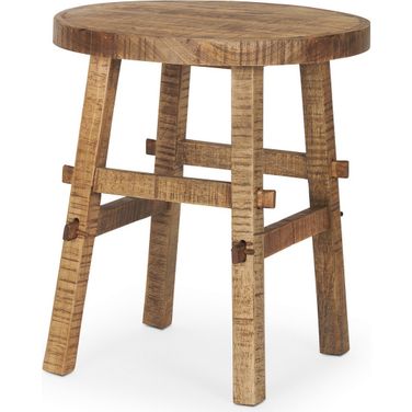 Rosie 20 Inch End Table In Medium Brown