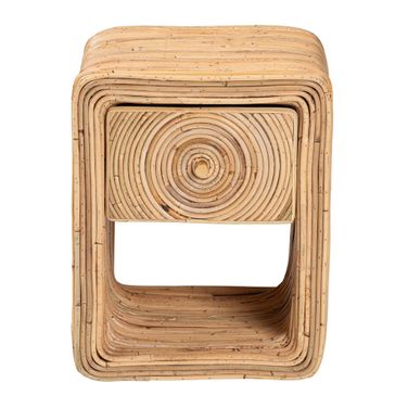 Rosina Rattan 1-Drawer Nightstand In Natural