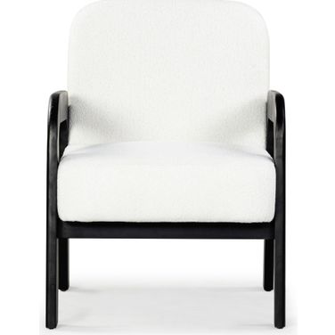 Roslina Boucle Accent Chair In Ivory and Black