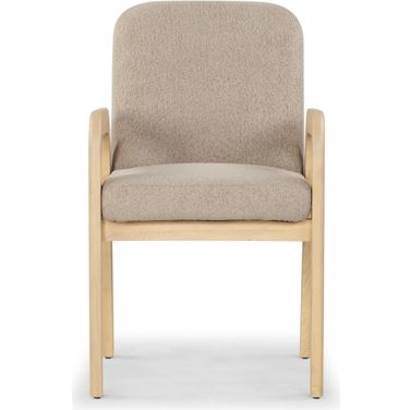 Roslina Boucle Dining Chair In Light Brown and Natural