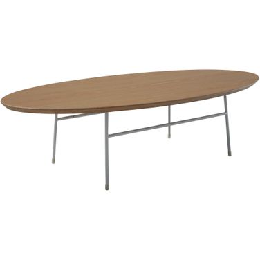 Rossmore Oval Coffee Table In Natural Wood In Natural Wood/Grey