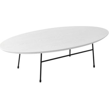 Rossmore Oval Coffee Table In White/Black