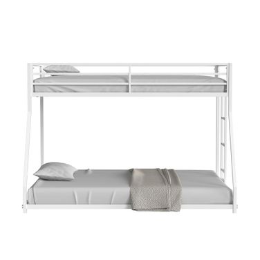 Rothwell Twin Over Full Metal Bunk Bed In Matte White