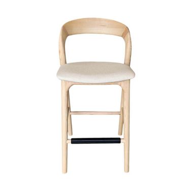 Rotondo Counter Stool In Natural and Cream