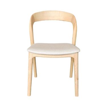 Rotondo Dining Chair Set of 2 In Natural and Cream