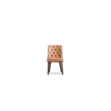 Roulette Dining Chair Set of 2 In Saddle Brown