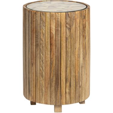 Round Accent/End Table In Brown
