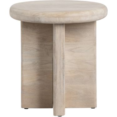 Round Accent/End Table In Tan