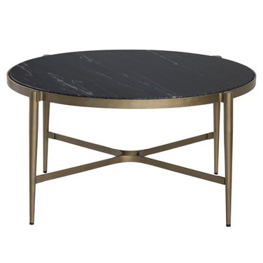 Round Cocktail/Coffee Table In Black and Gold
