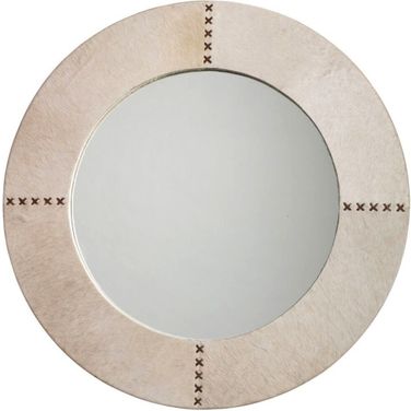 Round Cross Stitch Mirror In White