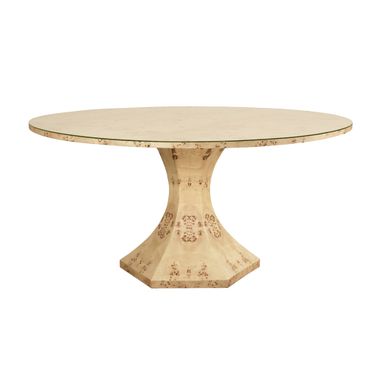 Round Dining Table In Brown