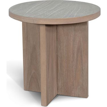 Round Medium Accent Table In Wheat
