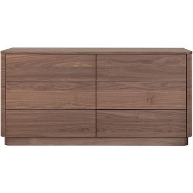 Round Off Dresser In Walnut Brown