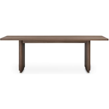 Round Off Small Dining Table In Walnut Brown