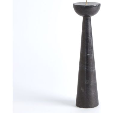 Round Top Small Candle Stand In Black