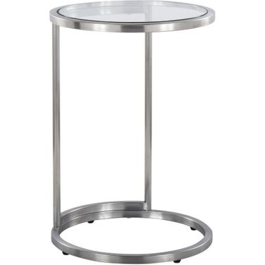 Round Zenn End Table In Clear Glass