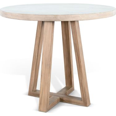 Rowan 42 Inch Round Counter Table In Light Gray