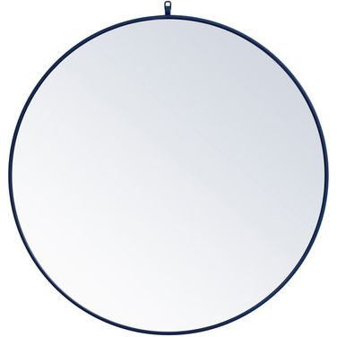 Rowan Blue Round Mirror MR4739BL