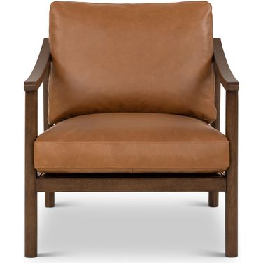 Rowan Leather Accent Chair In Panama Tan