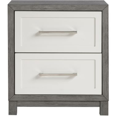 Rowan Nightstand In Gray and Ivory