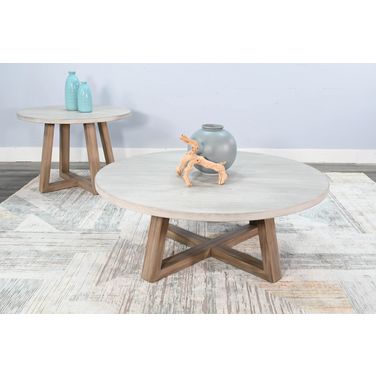 Rowan Occasional Table Set In Wheat and Grey