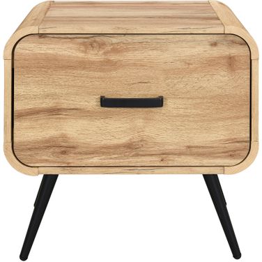 Rowan One Drawer End Table/Bedside Table In Natural