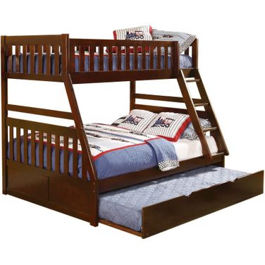 Rowe Twin/Full Bunk Bed with Twin Trundle In Cherry