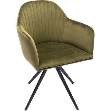 Rowe Swivel Arm Chair In Olive Green
