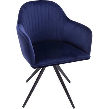 Rowe Swivel Arm Chair In Sapphire Blue