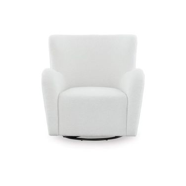 Rowenburg Swivel Glider Accent Chair In Cream