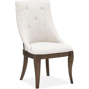 Roxbury Manor Wood Dining Arm Chair Set of 2 With Upholstered Seat And Back