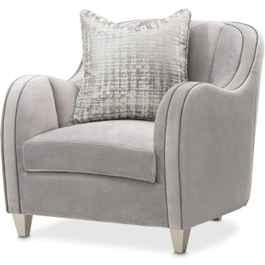 Roxbury Park Velvet Matching Chair In Steel/Slate