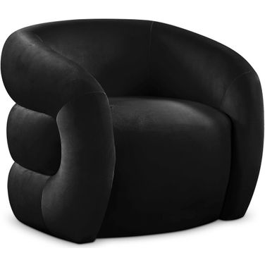 Roxbury Velvet Accent Chair In Black