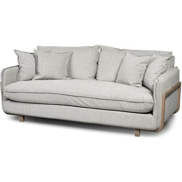 Roy I 84 Inch Frost Gray Upholstered Three Seater Sofa