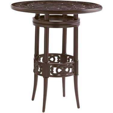 Royal Kahala Black Sands High/Low Bistro Table In Dark Brown