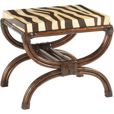 Royal Kahala Striped Delight Accent Table In Tortoise Shell