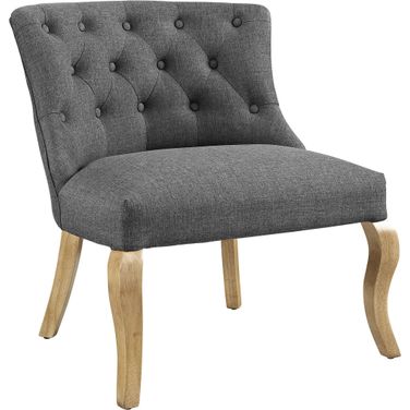 Royal Upholstered Fabric Armchair In Gray