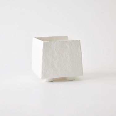 Rubble Square Planter In Clear