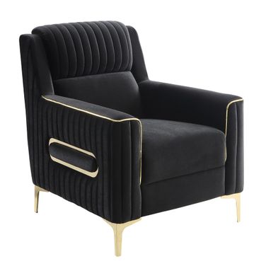 Ruby Chair In Black and Gold