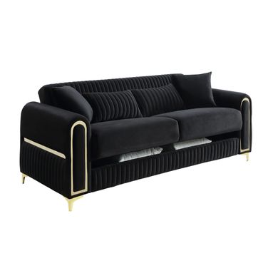Ruby Sofa In Black and Gold