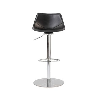 Rudy Adjustable Swivel Counter Stool In Black