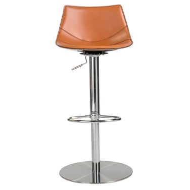 Rudy Adjustable Swivel Counter Stool In Cognac