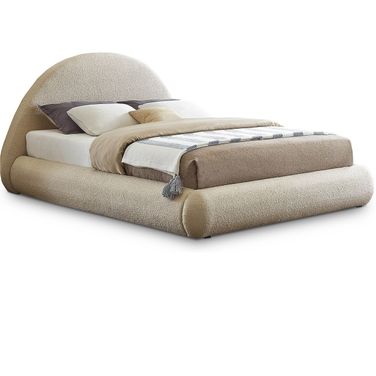 Rudy Teddy Fabric King Bed In Beige